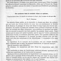0816 - Page 808 - Bulletin. La future faculté de Marseille / Des poumons dans la maladie bleue ou cyanose. Communication faite à la société de médecine de Paris, dans la séance du 28 mars 1891, par P. Duroziez