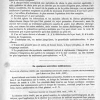 0823 - Page 815 - Revue des thèses. De la tuberculose chirurgicale. - Suites immédiats et éloignées de l'intervention. Traitement pré et post-opératoire, par le docteur Paul Thiéry / De quelques nouvelles médications. Lavage de l'estomac contre les vomissements survenant après la narcose chloroformique, par Liénevitch (Gaz. hebd., 1891) / Solutions chaudes de sublimé (Méd. mod., 1891, 8)