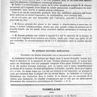0835 - Page 827 - Académies et sociétés savantes. Société de chirurgie. Séance du 3 juin 1891 / De quelques nouvelles médications. Traitement des hernies étranglées par la belladone et l'atropine / Formulaire. Traitement du cancer du poumon. - E. Barié