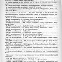 0836 - Page 828 - Formulaire. Traitement du cancer du poumon. - E. Barié / Courrier. Statistique de l'Institut Pasteur / Bureaux de bienfaisance de Paris / Nécrologie [Michel Rondet (de Miribel)]