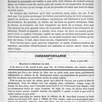 0842 - Page 834 - Hôpital Saint-Louis. - M. le professeur Fournier. De l'emploi des frictions mercurielles dans le traitement de la syphili / Correspondance / Feuilleton. Les salons de 1891 (A suivre) [P. Norech]