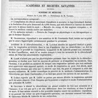 0843 - Page 835 - Correspondance / Académies et sociétés savantes. Académie de médecine. Séance du 9 juin 1891