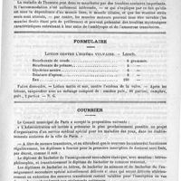 0847 - Page 839 - Académies et sociétés savantes. Société médicale des hôpitaux. Séance du 5 juin / Formulaire. Lotion contre l'eczéma vulvaire. - Lusch / Courrier / Prix Aubanel (2,400 francs) / Prix Esquirol / Prix Moreau...