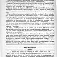 0856 - Page 848 - Revue des cliniques. Fièvre bacillaire prétuberculeuse à forme typhoïde, par M. Landouzy / Bibliothèque. Les microbes de la bouche, par le docteur Th. David. - Paris, Alcan, 1891