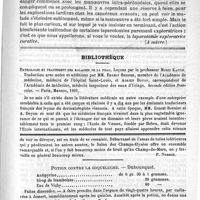 0879 - Page 871 - Hôpital Tenon. - M. le docteur L.-G. Richelot. De la laparotomie exploratrice (A suivre) / Bibliothèque. Pathologie et traitement des maladies de la peau. Leçons par le professeur Moriz Kafosi. Traduction avec notes et additions par MM. Ernest Besnier, ... et Adrien Doyon, ... - Paris, Masson, 1891 / Feuilleton. Les salons de 1891 [P. Norech] / Potion contre la coqueluche. - Dubousquet / Injection contre les abcès froids. - Billroth