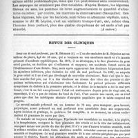 0900 - Page 892 - Traitement hygiènique du mal de Bright (A suivre) / Revue des cliniques. Deux cas de mal perforant, par M. Déjerine