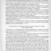 0904 - Page 896 - Revue des thèses. Contribution à l'étude des connexions du cervelet, par le docteur U. Brosset. Paris, J.-B. Baillière, 1891 / De l'extraction du cristallin luxé dans le corps vitré, par C. Guende. Paris, Steinhel, 1890 / Traitement de la métrite chronique par le crayon de sulfate de cuivre, par R. Vangeon. - Paris, Lecrosnier, 1891