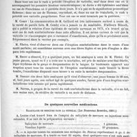 0918 - Page 910 - Académies et sociétés savantes. Société médicale des hôpitaux. Séance du 19 juin / De quelques nouvelles médications. Salicylate de mercure dans la syphilis. (Les Nouveaux remèdes, 1891)