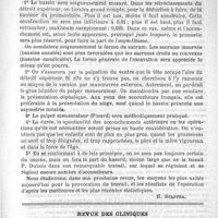 0937 - Page 929 - Revue trimestrielle d'obstétrique. De l'accouchement provoqué. Peut-on fixer immédiatement la date de l'opération [H. Stapfer] / Revue des cliniques. Du goitre suffocant, par M. le professeur Potain