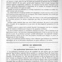0939 - Page 931 - Revue des cliniques. Du goitre suffocant, par M. le professeur Potain / Revue de médecine. Les perforations intestinales dans la fièvre typhoide