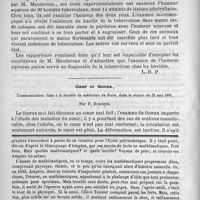0022 - Page 14 - Bulletin / Coeur et thorax, communication faite à la Société de médecine de Paris, dans la séance du 23 mai 1891, par P. Duroziez / Feuilleton. Causerie