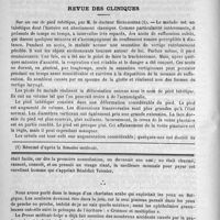 0026 - Page 18 - Coeur et thorax, communication faite à la Société de médecine de Paris, dans la séance du 23 mai 1891, par P. Duroziez / Revue des cliniques. Sur un cas de pied tabétique, par M. le Docteur Richardière / Feuilleton. Causerie