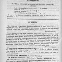 0032 - Page 24 - De quelques nouvelles médications. Le régime dans les maladies du coeur. (Archives médicales belges, 1891) / Formulaire. Glycérolé contre les affections articulaires chroniques. J. Simon / Courrier. Age du mariage / Secret médical