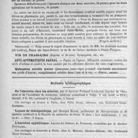 0044 - Page 36 - Courrier. Concours du Bureau central (médecine) / La grève des élèves et pharmacie / Nécrologie [Guichat (de Lodève) / Plaize (de Saint-Dizier) / M. de Clolus] / Bulletin bibliographique
