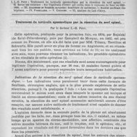 0045 - Page 37 - Comité de rédaction / Sommaire / Traitement du torticolis spasmodique par la résection du nerf spinal, par le Docteur L.-H. Petit