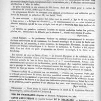 0080 - Page 72 - Courrier. Asile d'aliénés de Clermont / Un legs singulier / Jubilé Virchow / Les dangers de l'eau de Seine à Paris / Exercice illégal de la médecine par les opticiens / Nécrologie [Girou de Buzareingues]
