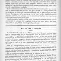 0084 - Page 76 - Conférences sur le traitement des affections hépatiques. Première leçon. Du foie antiseptique (considérations physiologiques), par le Docteur Dujardin-Beaumetz... / Revue des cliniques. Du prurigo hivernal, par le Docteur W. Dubreuilh