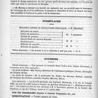 0092 - Page 84 - Académies et sociétés savantes. Société de chirurgie. Séance du 8 juillet 1891 / Formulaire. Mixture contre le rhumatisme chronique. - E. Marshall / Courrier. Légion d'honneur / Avis important