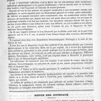 0111 - Page 103 - Revue des cliniques. Rhumatisme blennorrhagique chez une petite fille de 5 ans, par le Docteur A. Ollivier / Revue des journaux. Sur la glande thyroïde. - Température des chiens après l'extirpation de cet organe, par le Docteur Ughetti (Revue de laryngologie, 1891)