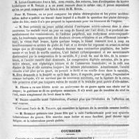 0113 - Page 105 - Académies et sociétés savantes; Société de chirurgie. Séance du 15 juillet 1891 / Courrier. Congrès de la tuberculose
