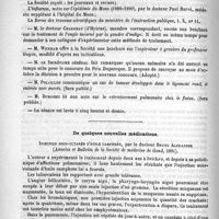 0138 - Page 130 - Académies et sociétés savantes. Société de médecine de Paris. Séance du 11 juillet 1891 / De quelques nouvelles médications. Injection sous-cutanée d'huile camphrée, par le Docteur Bruno Alexander (Annales et Bulletin de la Société de médecine de Gand, 1891)