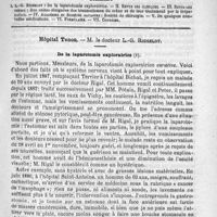 0141 - Page 133 - Comité de rédaction / Sommaire / Hôpital Tenon. - M. le Docteur L.-G, Richelot. De la laparotomie exploratrice