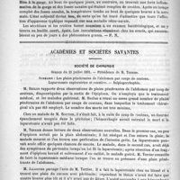 0198 - Page 190 - Revue des journaux. De l'examen et de la diététique des femmes enceintes et nouvellement accouchées, par le Docteur Landau. (Berlin. klinische Woch., 1890, n° 33) / Affection rétro-nasale aiguë avec phénomènes typhoïdes, par Carl Laker. (Wiener med. Presse, 1890, nos 17-18) / Académies et sociétés savantes. Société de chirurgie. Séance du 29 juillet 1891