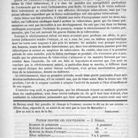 0206 - Page 198 - Revue de médecine. La rétrécissement mitral / Feuilleton. Causerie [Simplissime] / Potion contre les convulsions. - J. Simon / Liniment contre les crevasses du mamelon. - Soarff