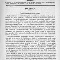 0225 - Page 217 - Comité de rédaction / Sommaire / Bulletin. Traitement de la tuberculose