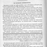 0238 - Page 230 - Bulletin / La vaccination antituberculeuse / Feuilleton. Causerie