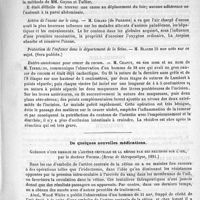 0259 - Page 251 - Académies et sociétés savantes. Académie de médecine. Séance du 11 août 1891 / De quelques nouvelles médications. Guérison d'une embolie de l'artère centrale de la rétine par des frictions sur l'oeil, par le Docteur Fischer. (Revue de thérapeutique, 1891)