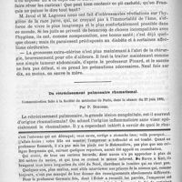 0274 - Page 266 - Bulletin / Du rétrécissement pulmonaire rhumatismal. Communication faite à la Société de médecine de Paris, dans la séance du 27 juin 1891, par P. Duroziez / Feuilleton. Causerie
