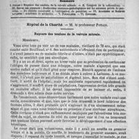 0285 - Page 277 - Comité de rédaction / Sommaire / Hôpital de la Charité. - M. le Professeur Potain. Rupture des tendons de la valvule mitrale