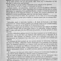 0289 - Page 281 - Congrès de la tuberculose. Etude expérimentale de la lymphe de Koch / Tuberculine aviaire et tuberculine humaine / Sur la virulence du liquide de l'hydrocèle dans le cas de tuberculose testiculaire