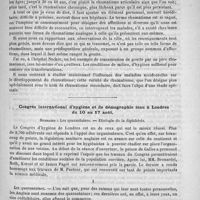0303 - Page 295 - Revue des cliniques. Étiologie du rhumatisme, par M. le Professeur Potain / Congrès international d'hygiène et de démographie tenu à Londres du 10 au 17 août / Les quarantaines