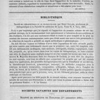 0306 - Page 298 - Congrès international d'hygiène et de démographie tenu à Londres du 10 au 17 août. Prophylaxie de la diphthérie (A suivre) / Bibliothèque. Traité de thérapeutique et de pharmacologie, par Henri Soulier..., F. Savy, 1891 / Sociétés savantes des départements. Société de médecine de Toulouse (1er semestre 1891)