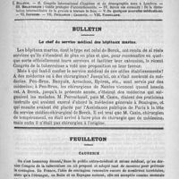 0309 - Page 301 - Comité de rédaction / Sommaire / Bulletin. Le chef du service médical des hôpitaux marins / Feuilleton. Causerie