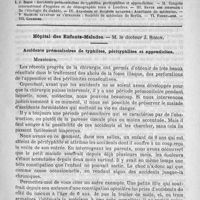 0321 - Page 313 - Comité de rédaction / Sommaire / Hôpital des Enfant-Malades. - M. le Docteur J. Simon. Accidents prémonitoires de typhlites, pérityphlites et appendicites