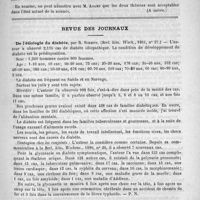 0327 - Page 319 - Congrès international d'hygiène et de démographie tenu à Londres du 10 au 17 août. De l'immunité (A suivre) / Revue des journaux. De l'étiologie du diabète, par R. Schmitz. (Berl. klin. Woch., 1891, n° 27) / Académies et sociétés savantes. Académie de médecine. Séance du 25 août 1891