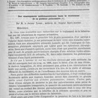0333 - Page 325 - Comité de rédaction / Sommaire / Des atmosphères médicamenteuses dans le traitement de la phthisie pulmonaire, par M. le Docteur Tapret...