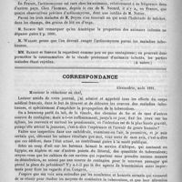 0342 - Page 334 - Congrès international d'hygiène et de démographie tenu à Londres du 10 au 17 août. L'actinomycose (A suivre) / Correspondance / Variétés