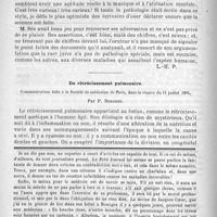 0382 - Page 374 - Bulletin / Du rétrécissement pulmonaire. Communication faite à la Société de médecine de Paris, dans la séance du 11 juillet 1891, par P. Duroziez / Feuilleton. Causerie