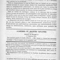 0388 - Page 380 - Du rétrécissement pulmonaire. Communication faite à la Société de médecine de Paris, dans la séance du 11 juillet 1891, par P. Duroziez / Académies et sociétés savantes. Société de biologie. 1er Semestre 1891 / Feuilleton. Causerie
