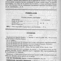 0404 - Page 396 - De quelques nouvelles médications. De l'usage thérapeutique de l'eau iodée et de l'aristol. (Nouveaux remèdes, 1891) / Contribution à l'action hémostatique de l'érgotol. (Nouveaux remèdes, 1891) / Formulaire. Poudre contre l'érythème / Courrier. Statistique de l'Institut Pasteur / Association française pour l'avancement des sciences / Nécrologie [Garin (de Vitré) / L. Savatier]