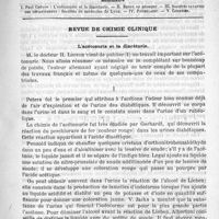 0441 - Page 433 - Comité de rédaction / Sommaire / Revue de chimie clinique. L'acétonurie et la diacéturie
