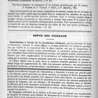 0460 - Page 452 - Bibliothèque. Bibliothèque évolutionniste. - Le darwinisme, par A. Russel Wallace. Trad. par H. de Varigny. - Paris, Lecrosnier et Babé, 1891 / Nouveaux éléments de pathologie et de Clinique chirurgicales, par Fr. Gross, J. Rohmer et A. Vautrin. - Paris, J.-B. Baillière, 1891 / Revue des journaux. Contribution à l'étude de la circulation cérébrale, par le Docteur de Boeck et Verhoogen. (Annales de Gand, 1891) / Feuilleton. Causerie