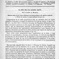 0465 - Page 457 - Comité de rédaction / Sommaire / La diète dans les maladies aiguës, par le Docteur A. Manquat...