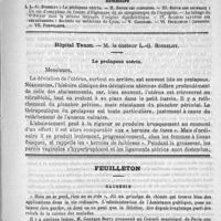 0489 - Page 481 - Comité de rédaction / Sommaire / Hôpital Tenon. - M. le Docteur L.-G. Richelot. Le prolapsus utérin / Feuilleton. Causerie