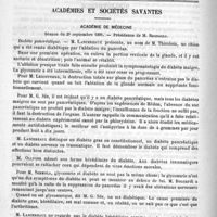 0510 - Page 502 - Revue des journaux. Influence des alcalins sur la sécrétion biliaire, par le Docteur W. Nissen. (Revue de thérapeutique, 1891) / Académies et sociétés savantes. Académie de médecine. Séance du 29 septembre 1891
