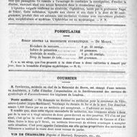 0512 - Page 504 - De quelques nouvelles médications. L'éphédra vulgaris contre le rhumatisme. (Revue de thérapeutique) / Formulaire. Sirop contre la bronchite syphilitique. - De Moura / Courrier